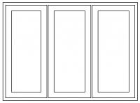 3-Luft, Fast med blad, En 3-luftare som i utseende ser ut som en öppningsbar 3-luftare. Bredd upp till 3500 mm höjd upp till 1700 mm. 

Levereras som standard med 2-glas kassett. 

Valbara alternativ: Glaskassett,glasstruktur, kulör, ventilation, spröjs, genomgående profiler mm 

Tillbehör: persienner, plisséer 

Maxbredder: 1300 mm för mittdelen 
            1400 mm för sidodelarna Lågt Pris!!!